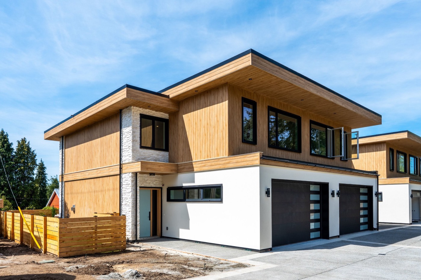 Cadboro Bay contemporary townhome exterior built by Vatra Homes